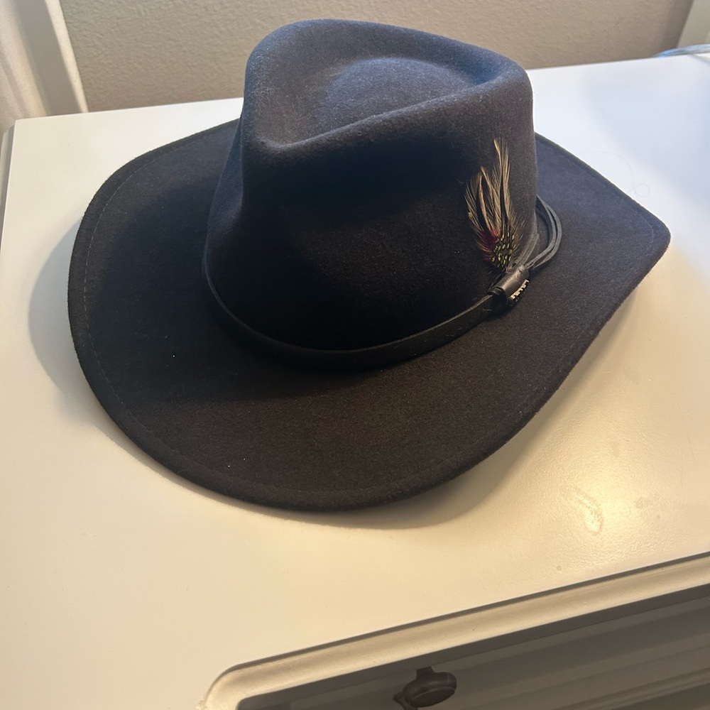 SCALA MEN’S DASHING BROWN FELT OUTBACK HAT